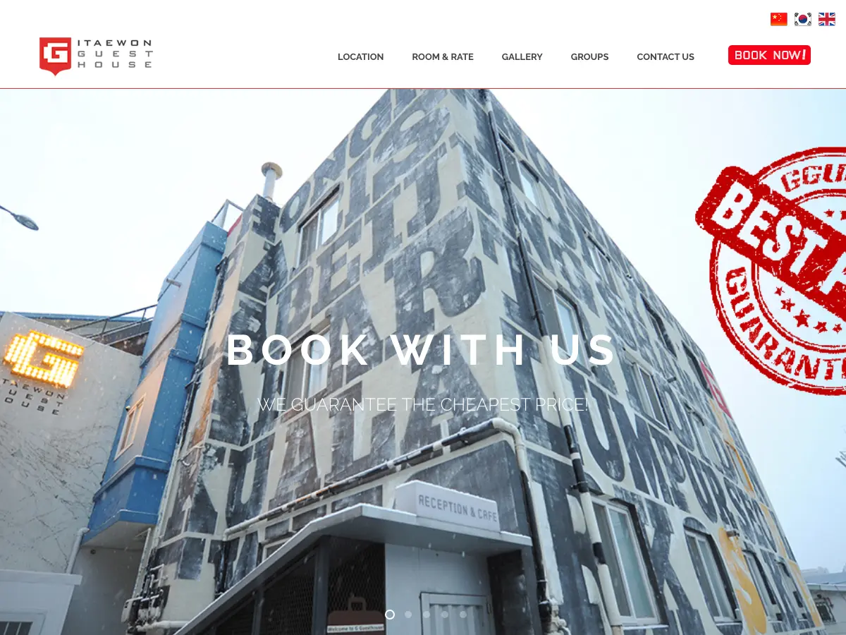 G Guest House In Seoul, Itaewon's website