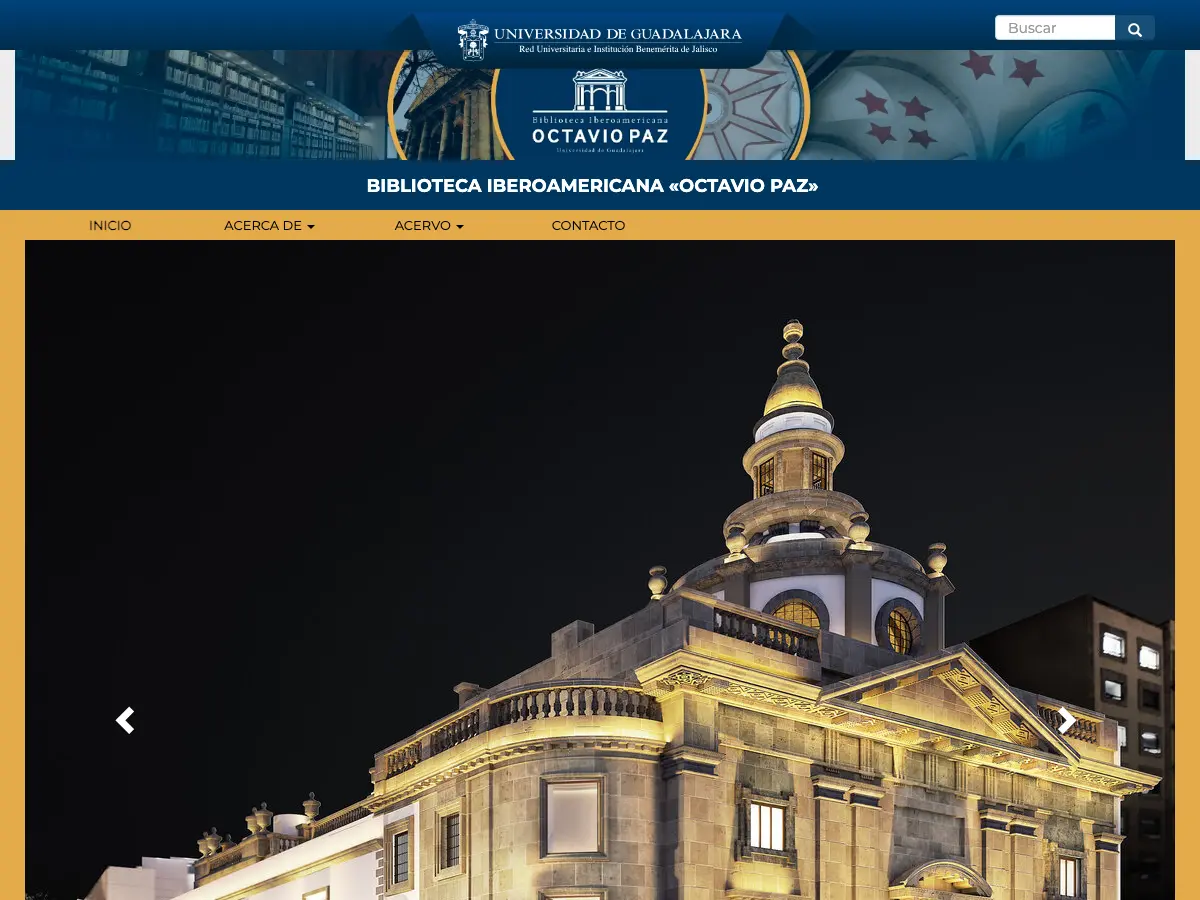 Biblioteca Iberoamericana Octavio Paz's website