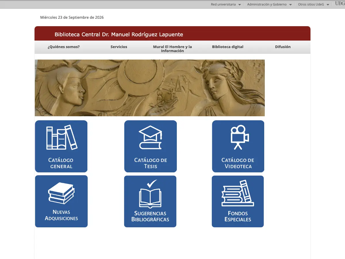 Biblioteca Centro de Informacion y Comunicacion Manuel Rodriguez Lapuente's website