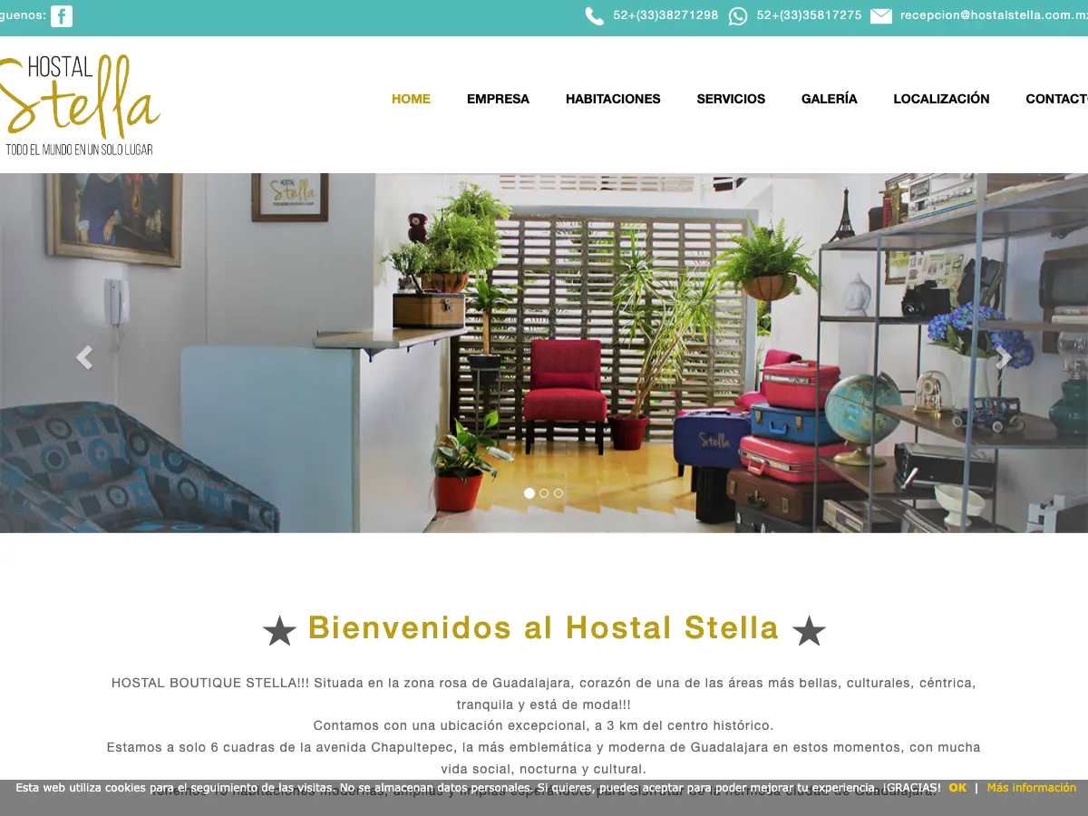 Hostal Stella's website