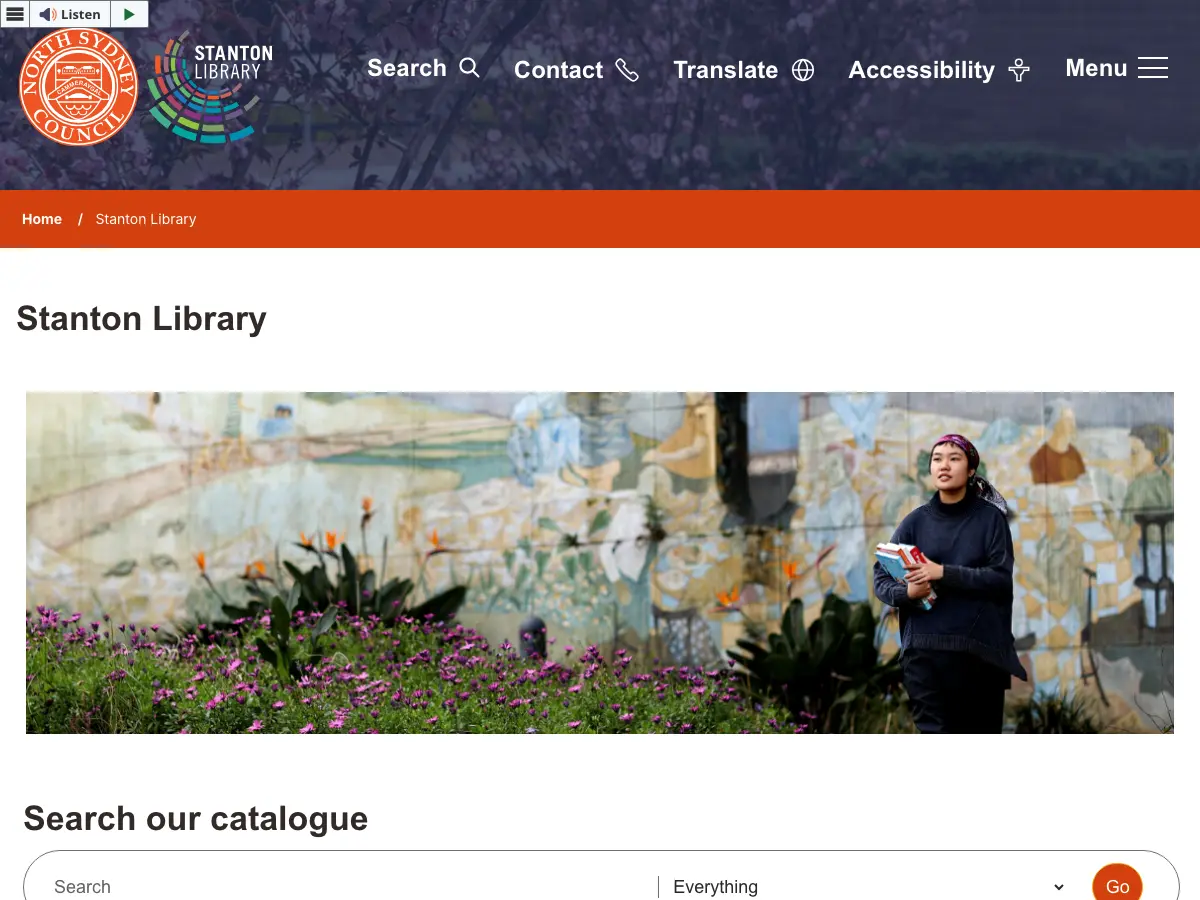 Stanton Library's website