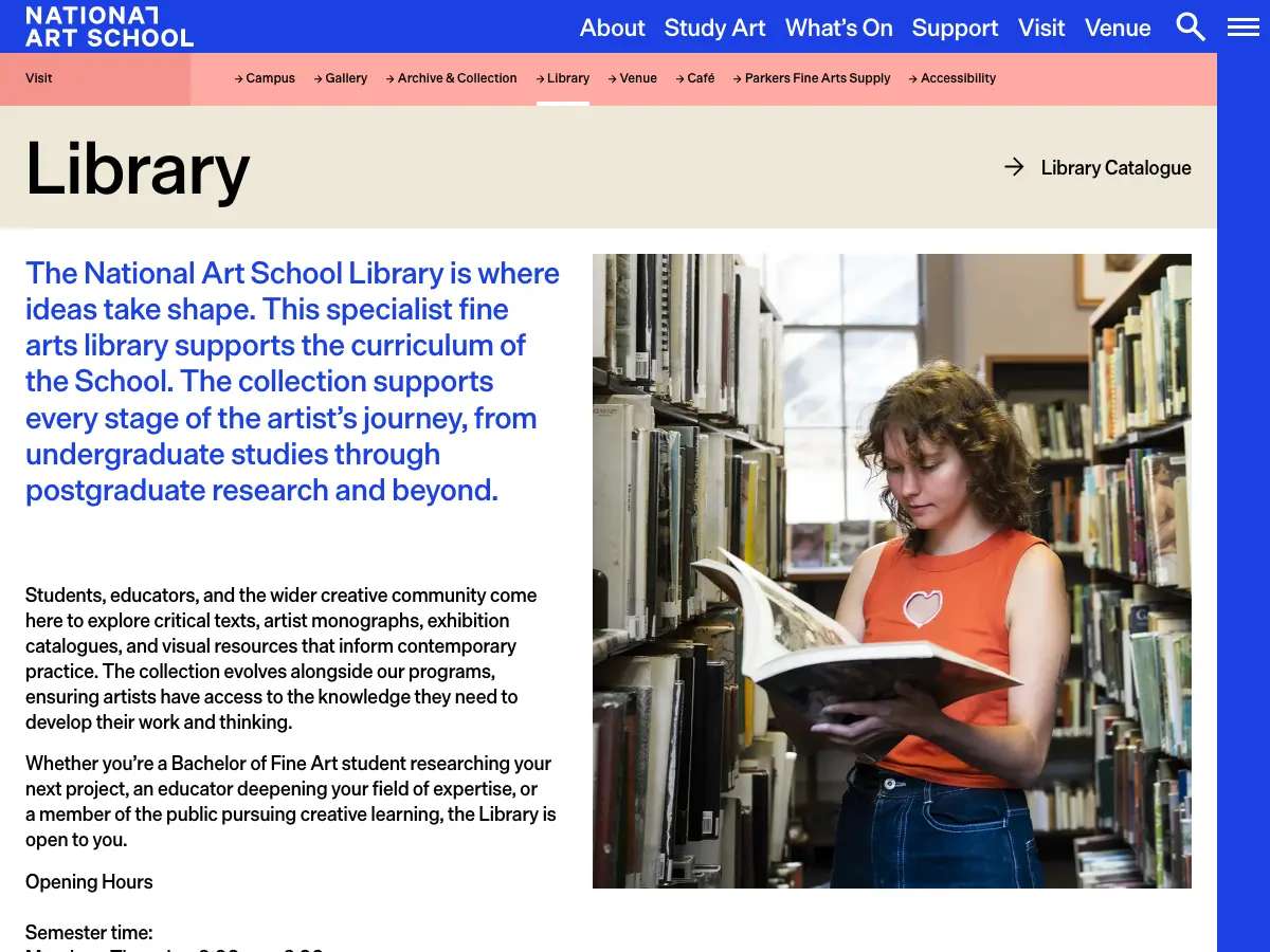 NAS Library's website