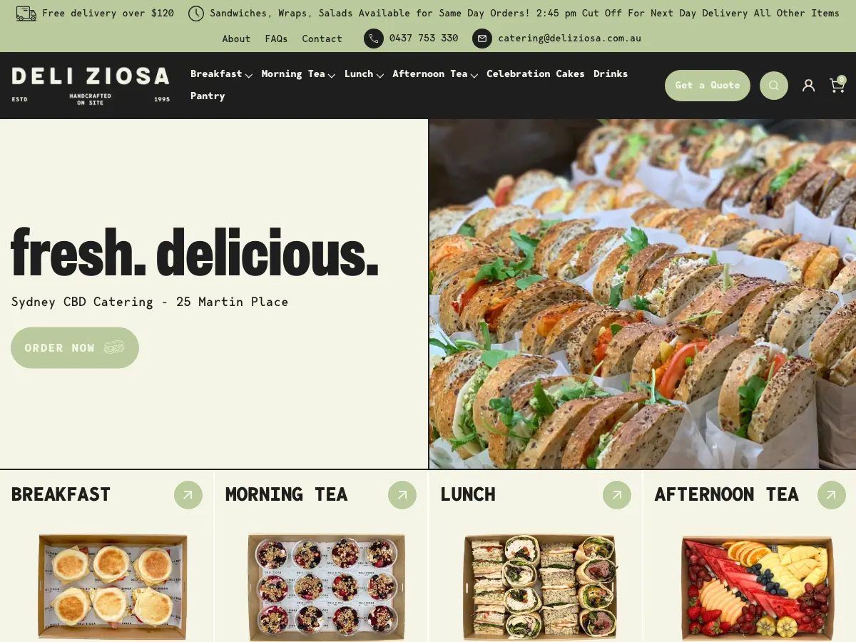 Deli Ziosa 25 Martin Place's website