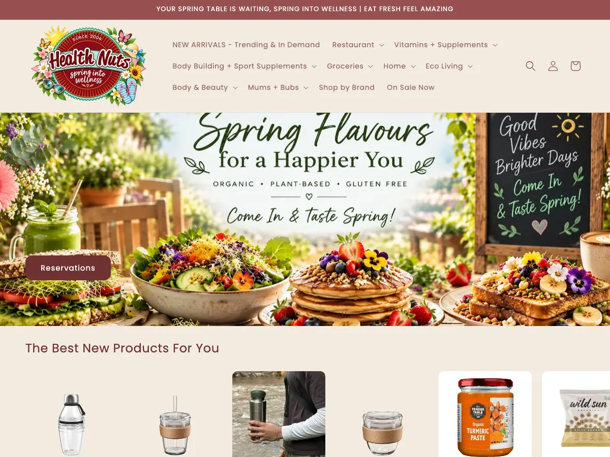Health Nuts's website