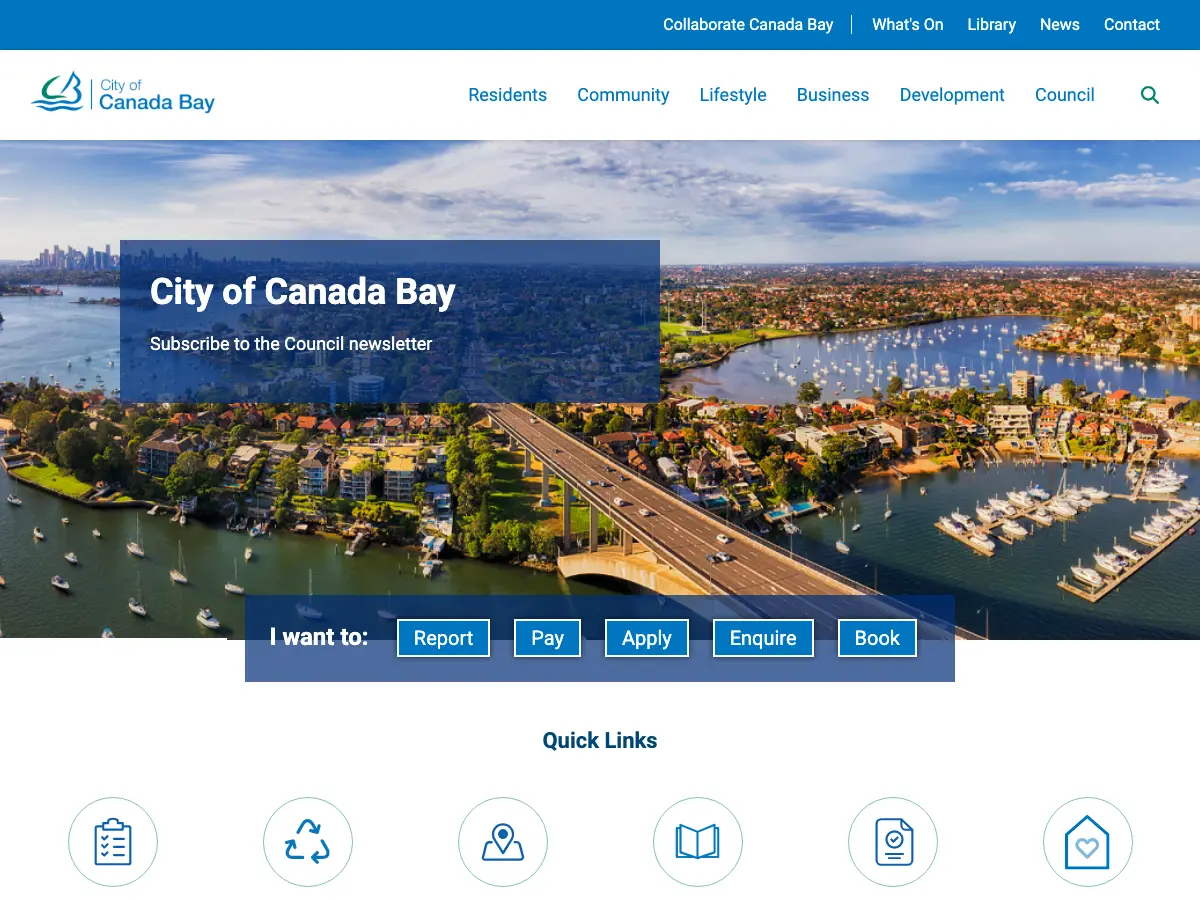 Five Dock Library's website