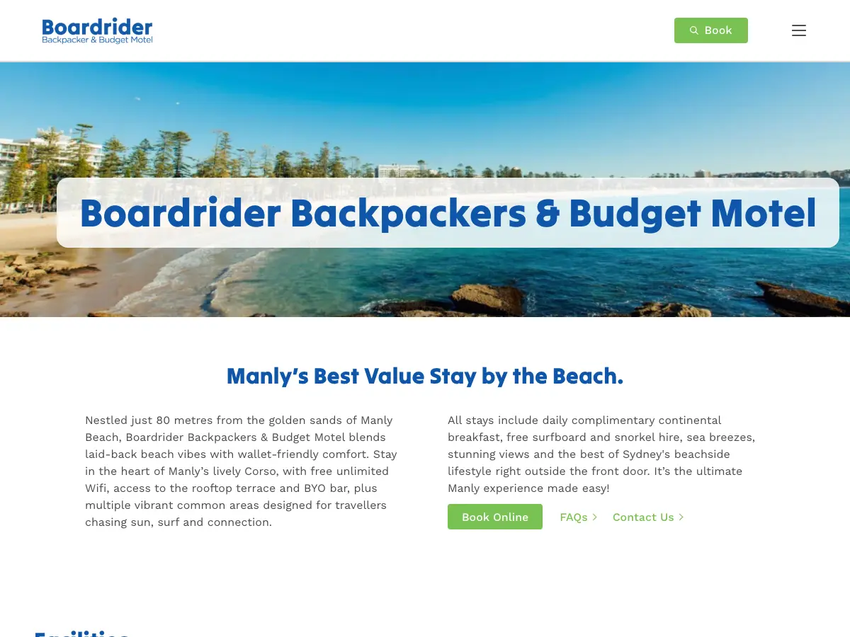 Boardrider Backpacker & Budget Motel's website
