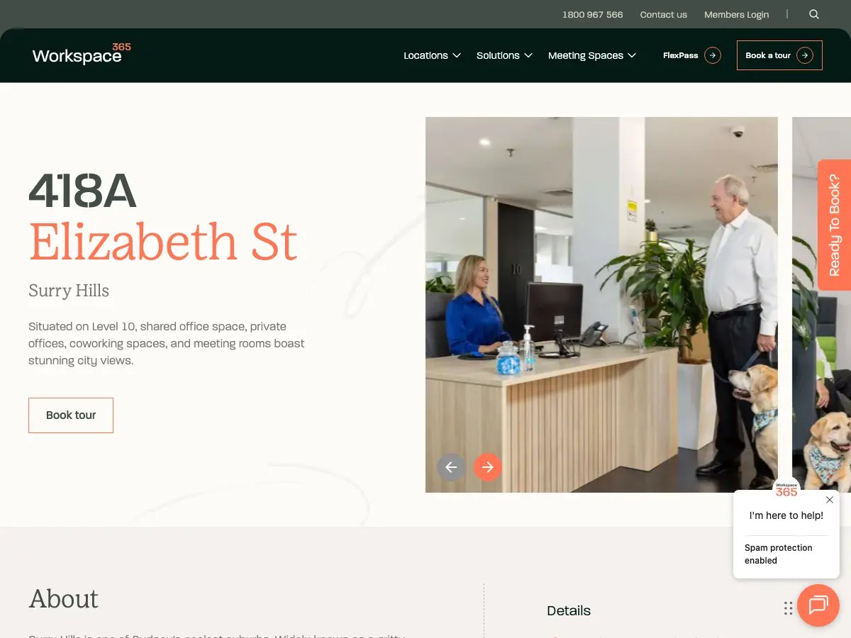 Workspace365 - Coworking And Office Space's website