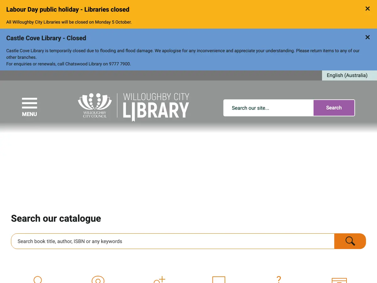 Northbridge Library's website