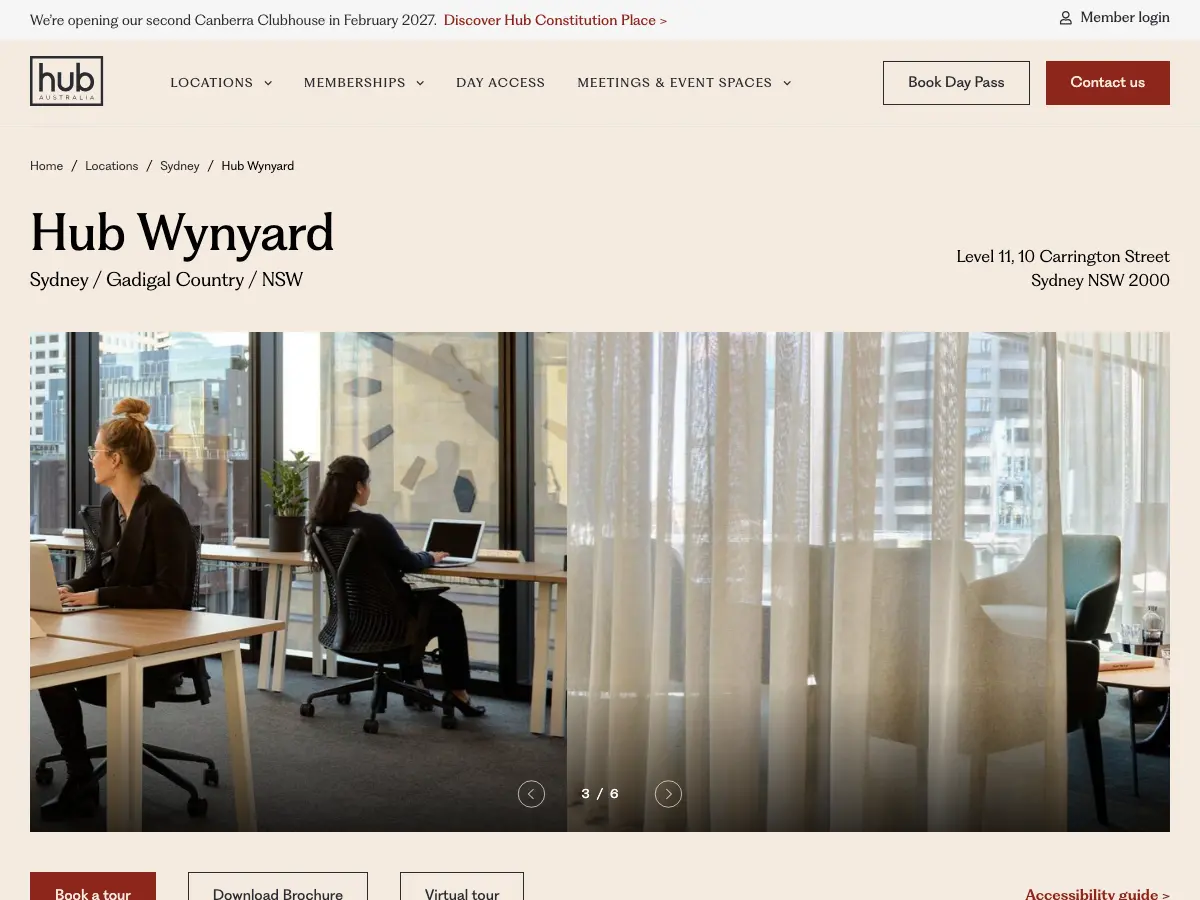 Hub Wynyard's website
