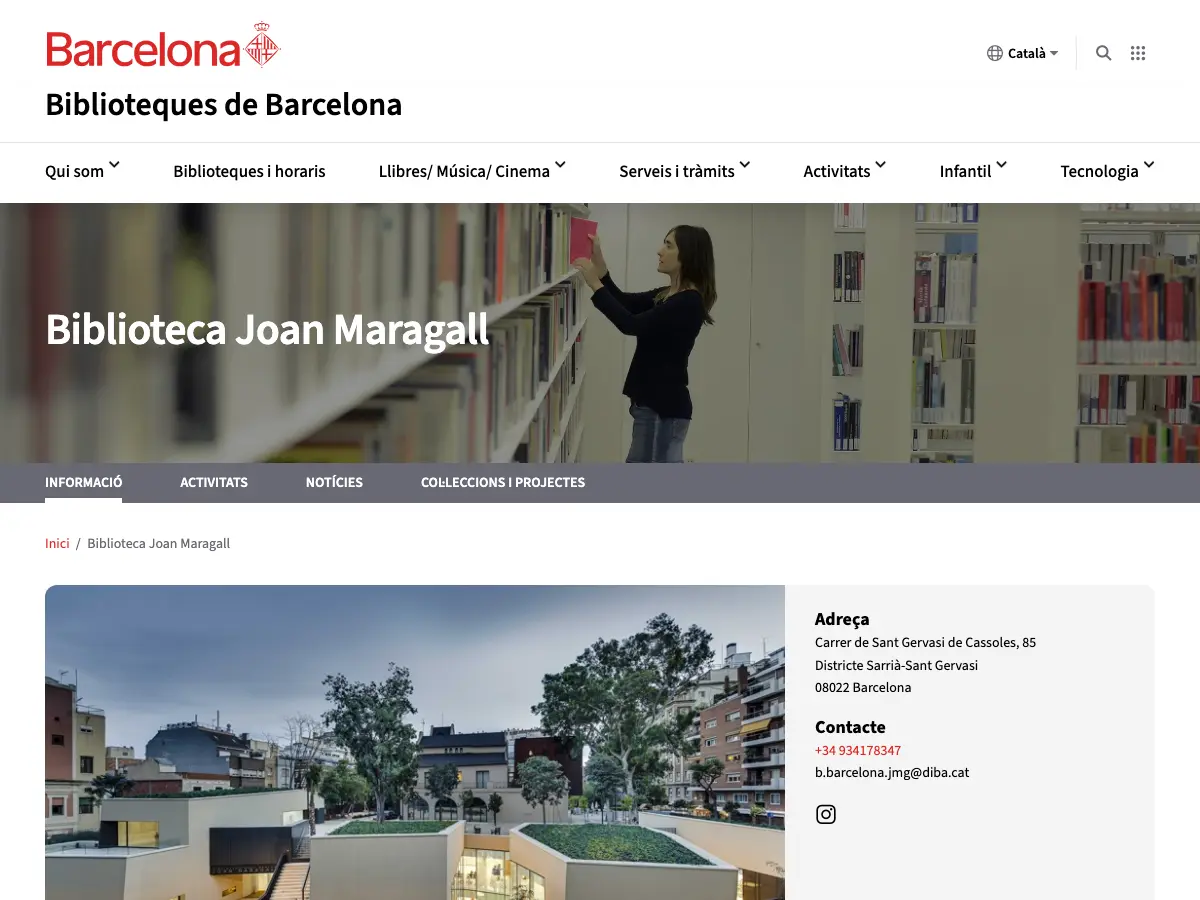Biblioteca Sant Gervasi - Joan Maragall's website