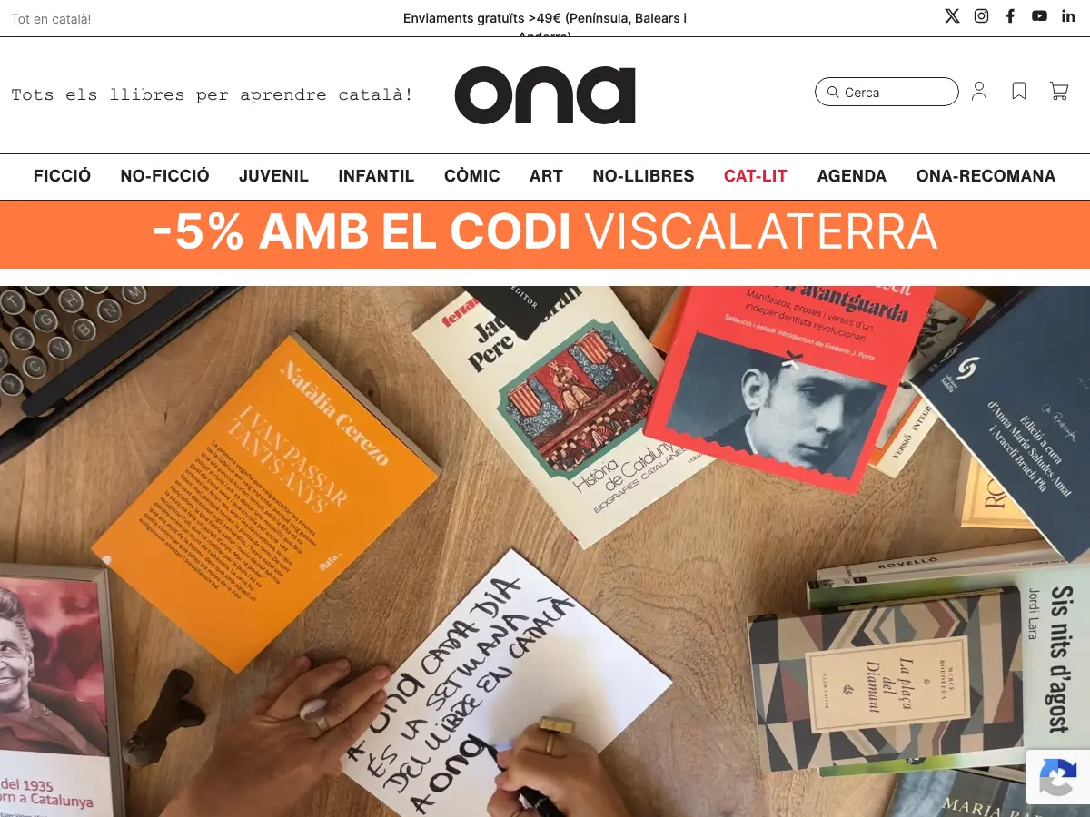 Ona Llibres's website