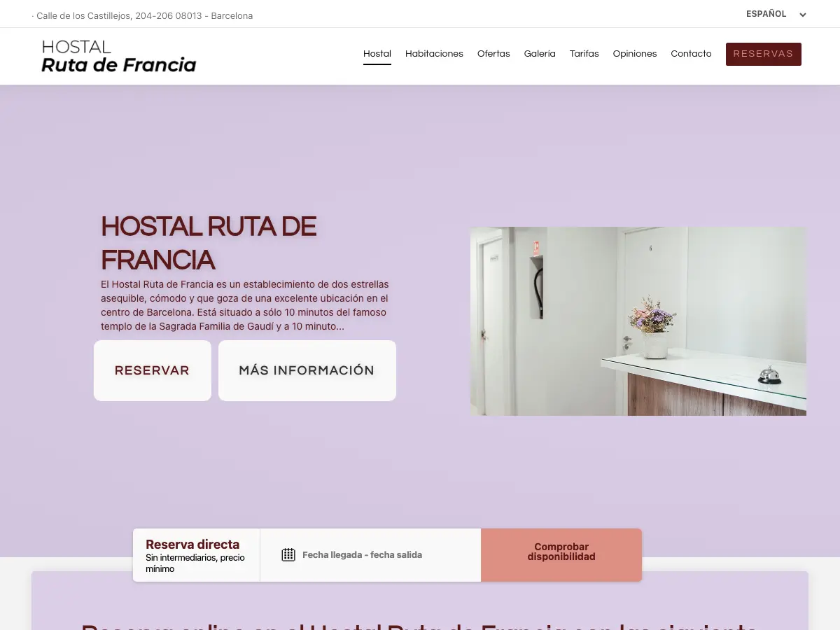 Hostal Ruta de Francia's website