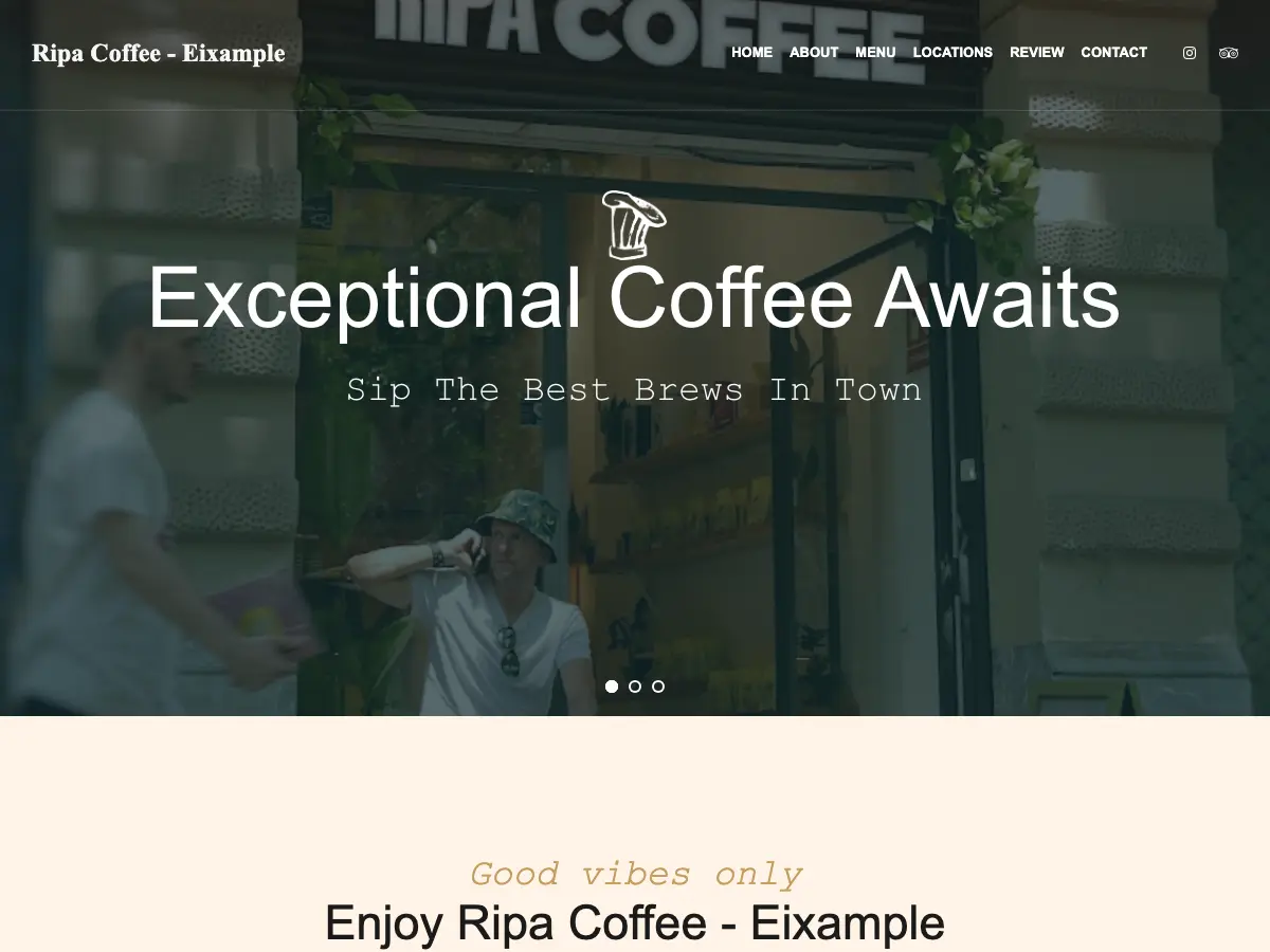 Ripa Coffee's website