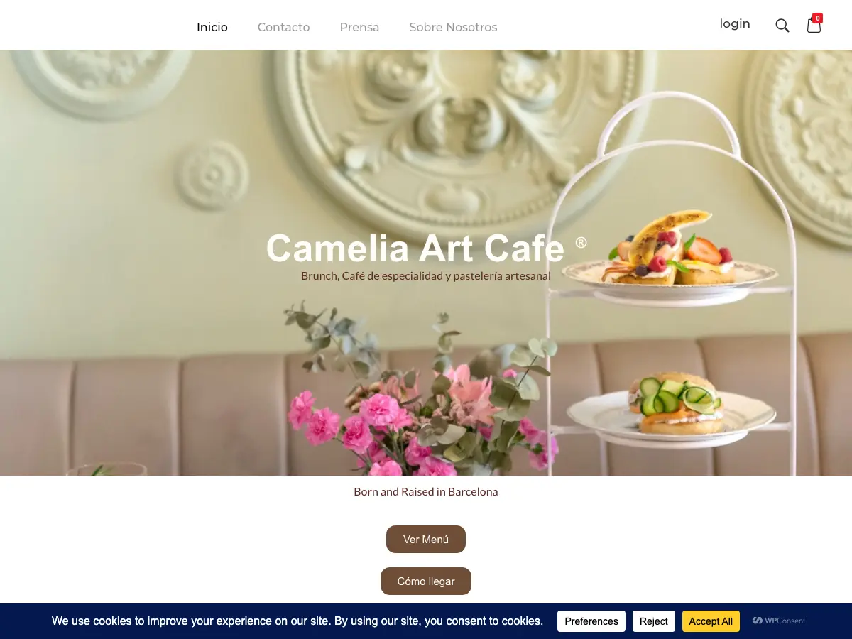 Camelia Art Café's website