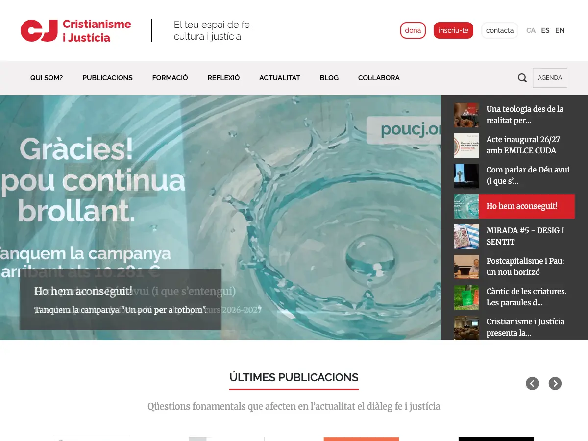 Cristianisme i Justicia - Fundació Lluís Espinal's website