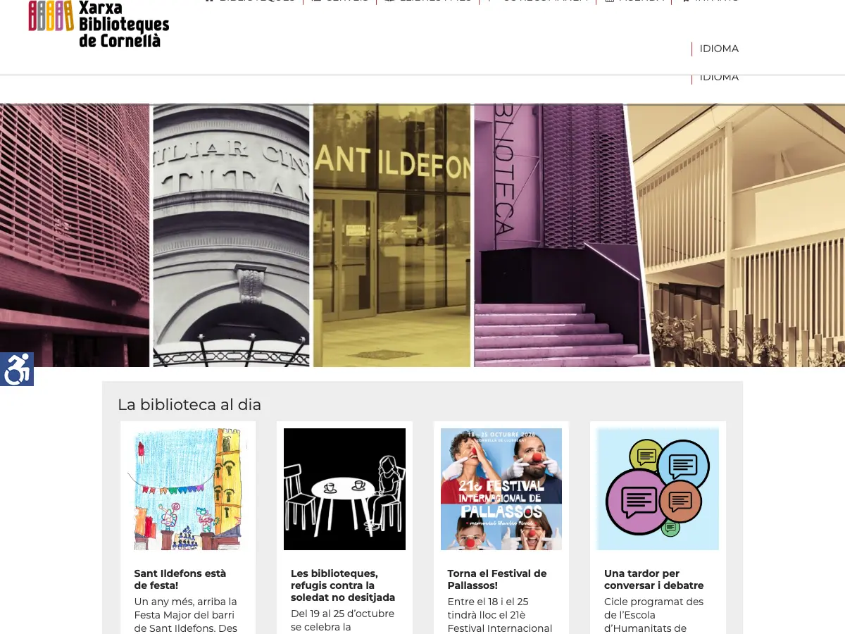 Biblioteca Central de Cornellà's website