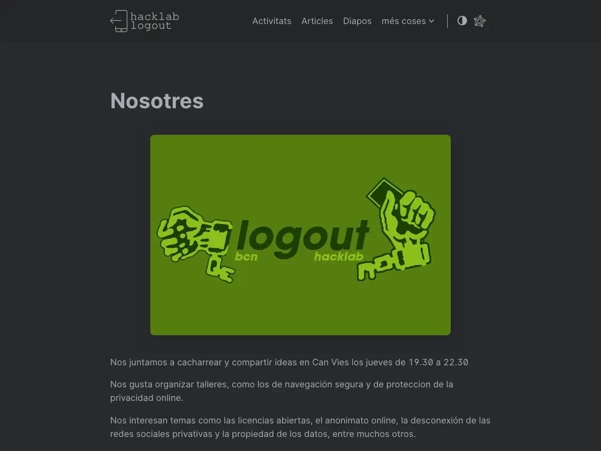 Logout's website