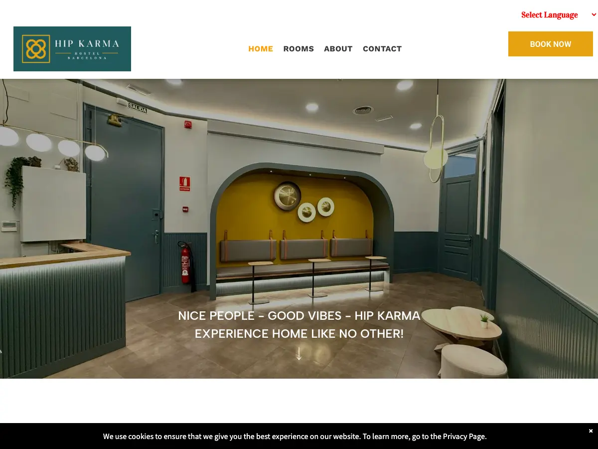 Hip Karma Hostel's website