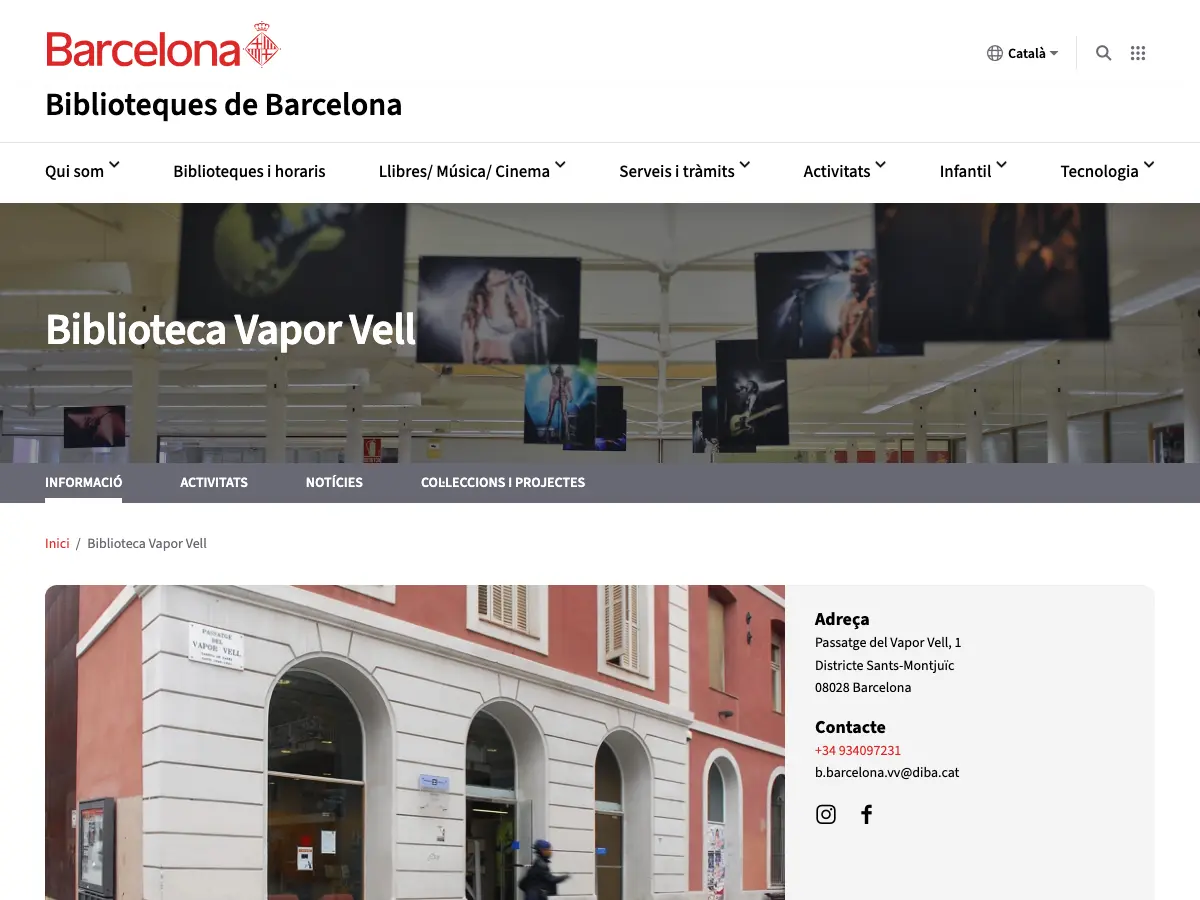 Biblioteca Vapor Vell's website