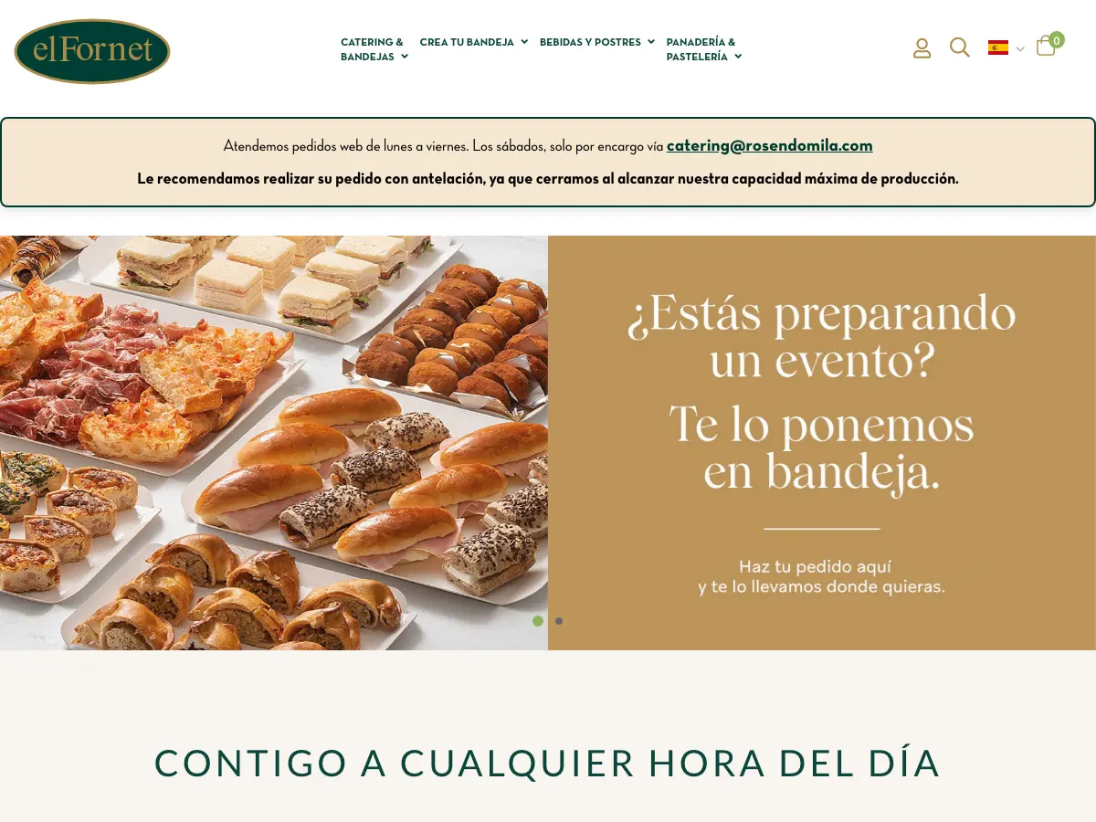 El Fornet - Cafetería en Rambla Catalunya 82's website