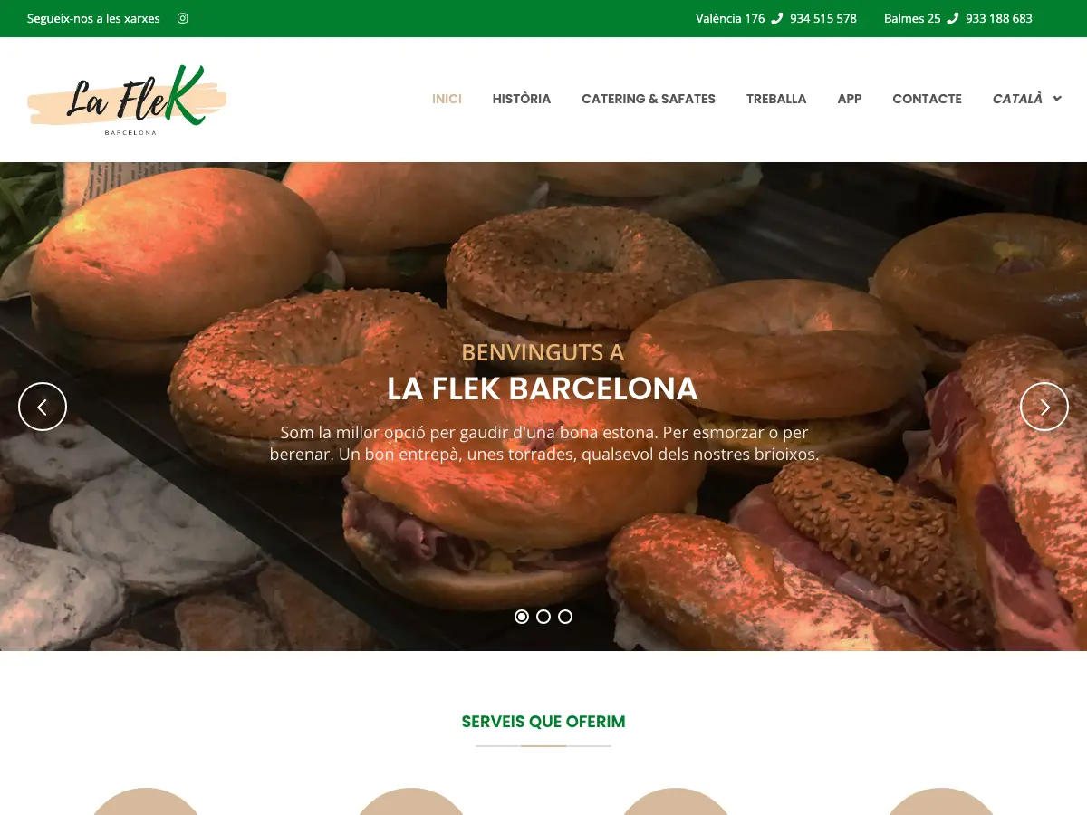 La flek Barcelona's website