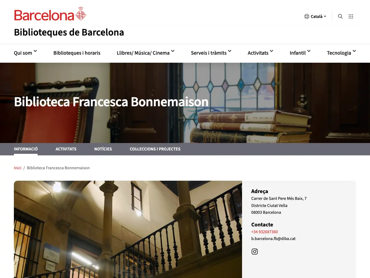 Espai Francesca Bonnemaison's website