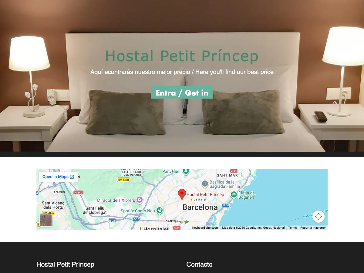 Hostal Petit Príncep's website