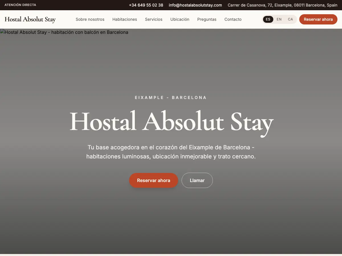 Hostal Absolut Stay's website