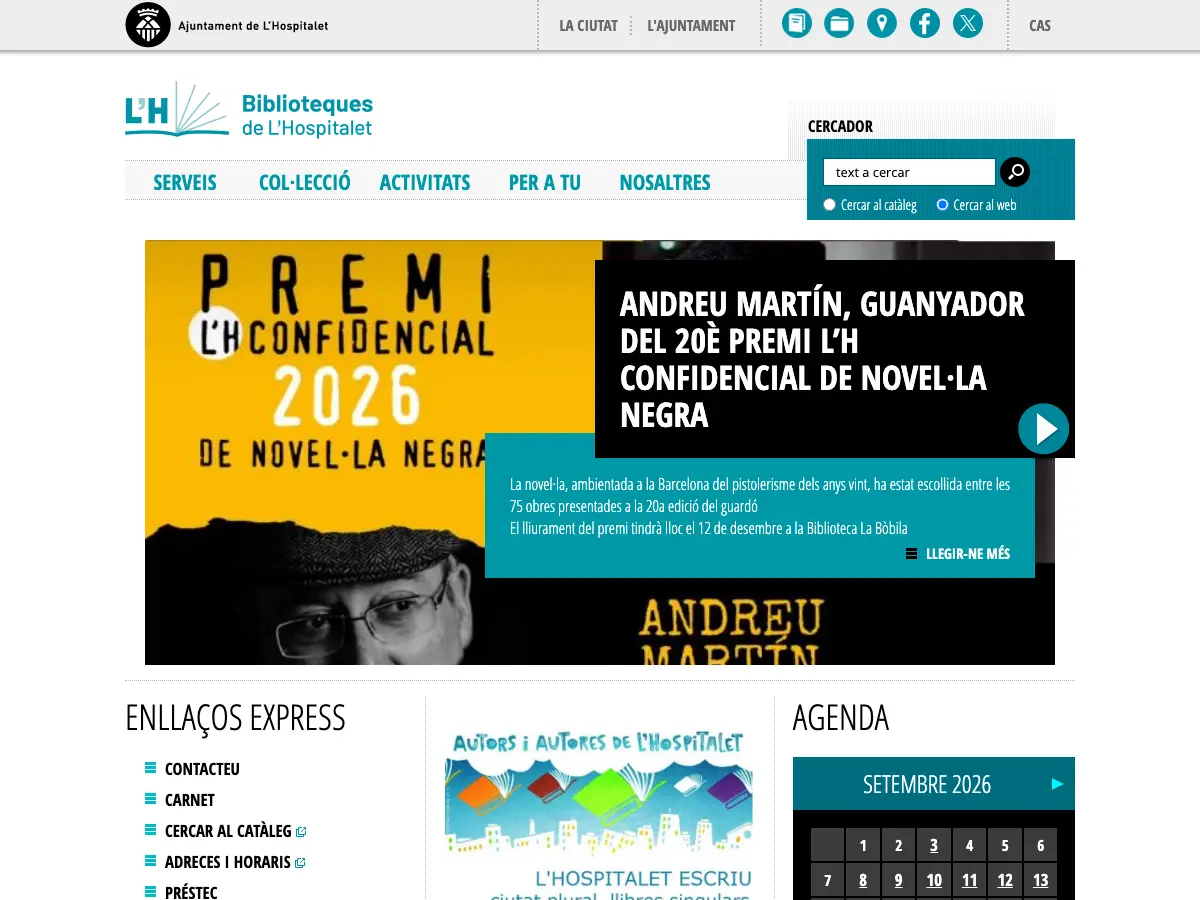 Biblioteca Can Sumarro. Adults's website
