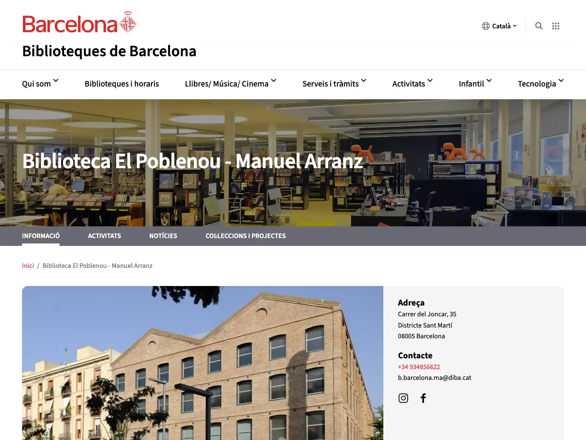 Biblioteca Poblenou - Manuel Arranz's website