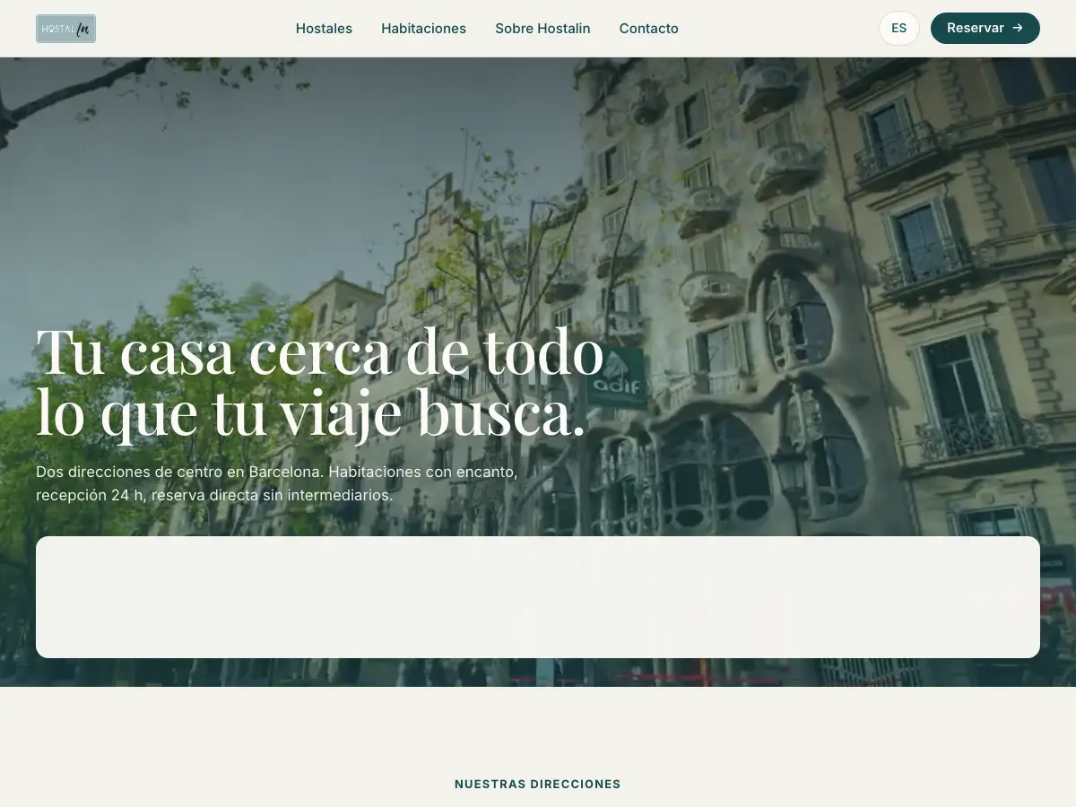 Hostalin the city Barcelona & Madrid's website