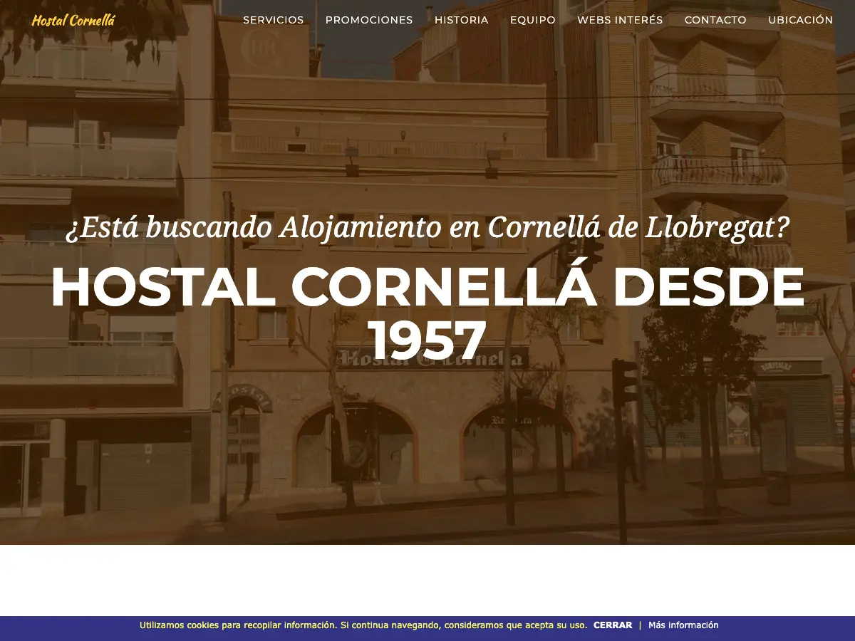 Hostal Restaurante Cornella's website