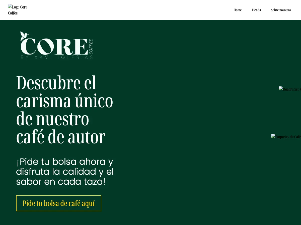 Core Coffee's website
