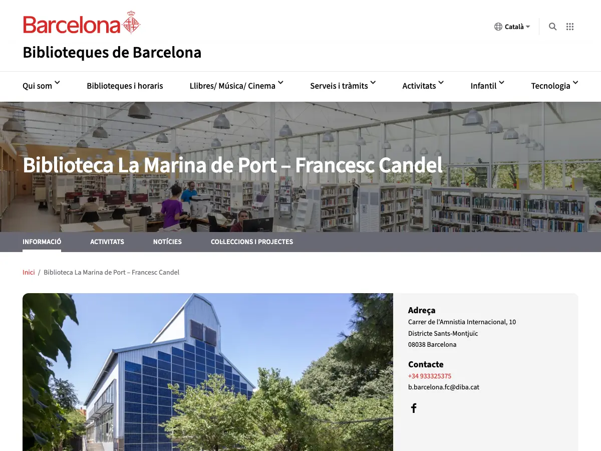Biblioteca La Marina de Port - Francesc Candel's website
