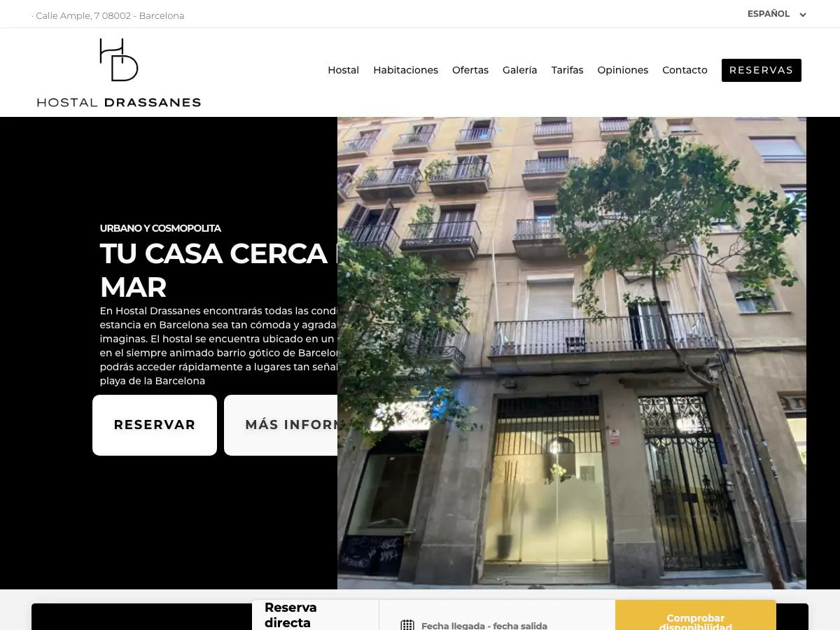 Hostal Drassanes's website