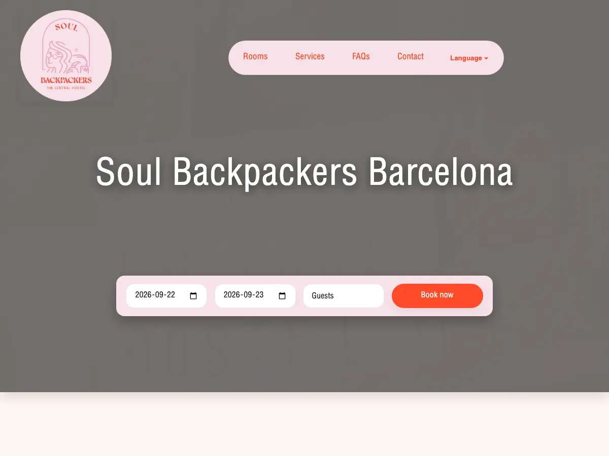 Soul Backpackers Barcelona's website