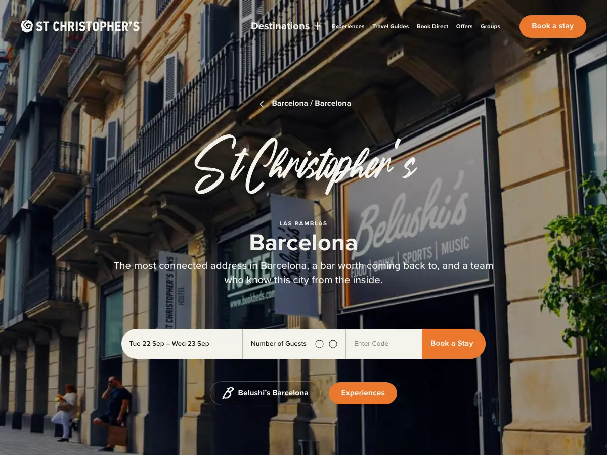 St Christopher's Inn Barcelona's website