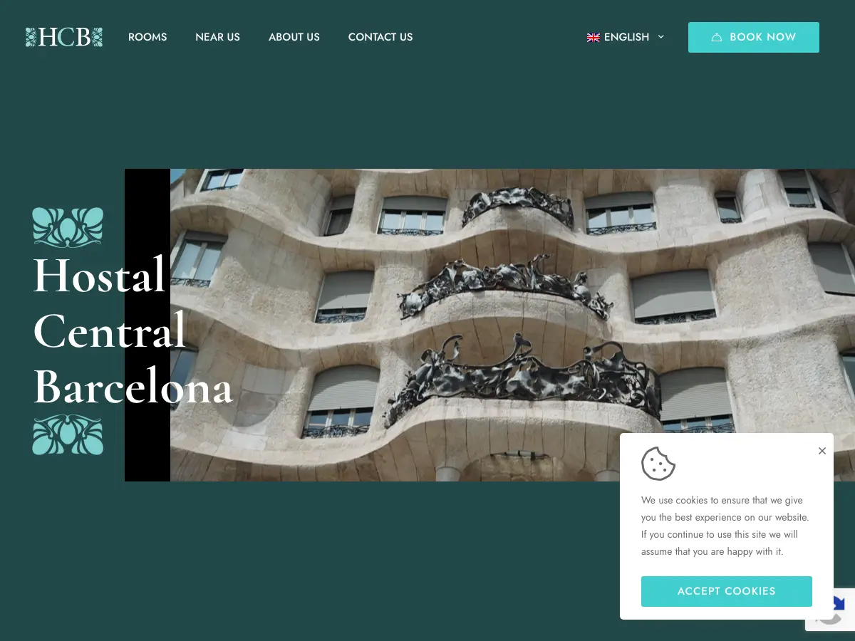 Hostal Central Barcelona's website