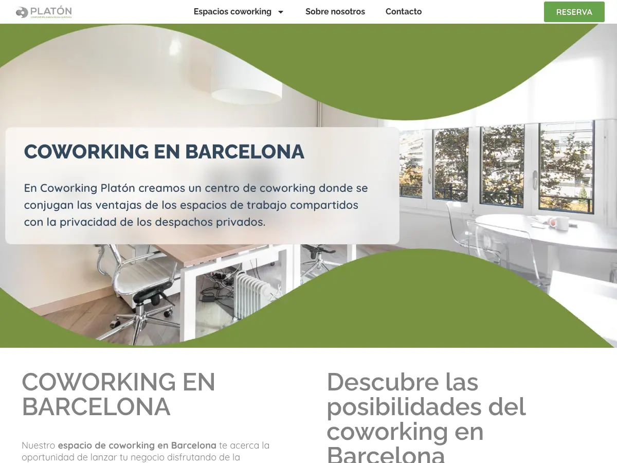 Coworking Platón's website