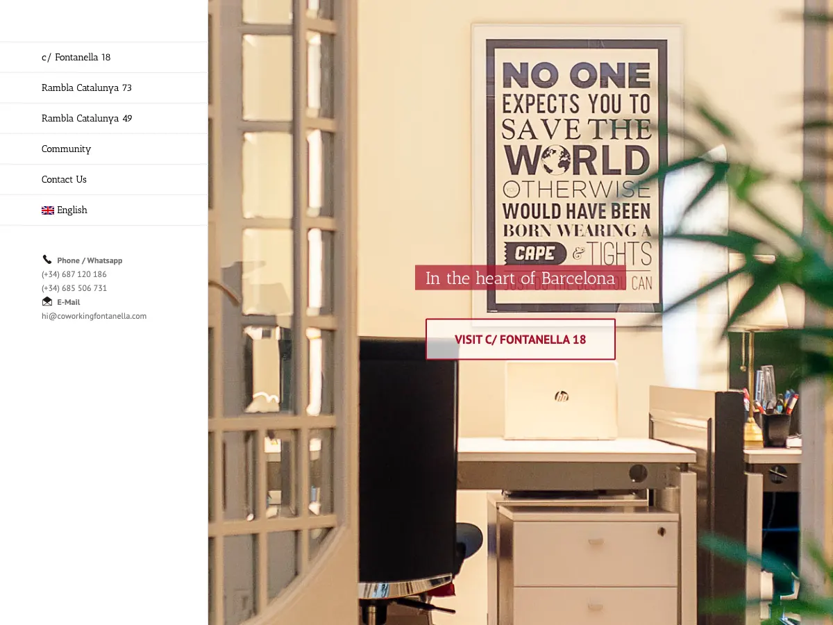 Coworking Fontanella's website