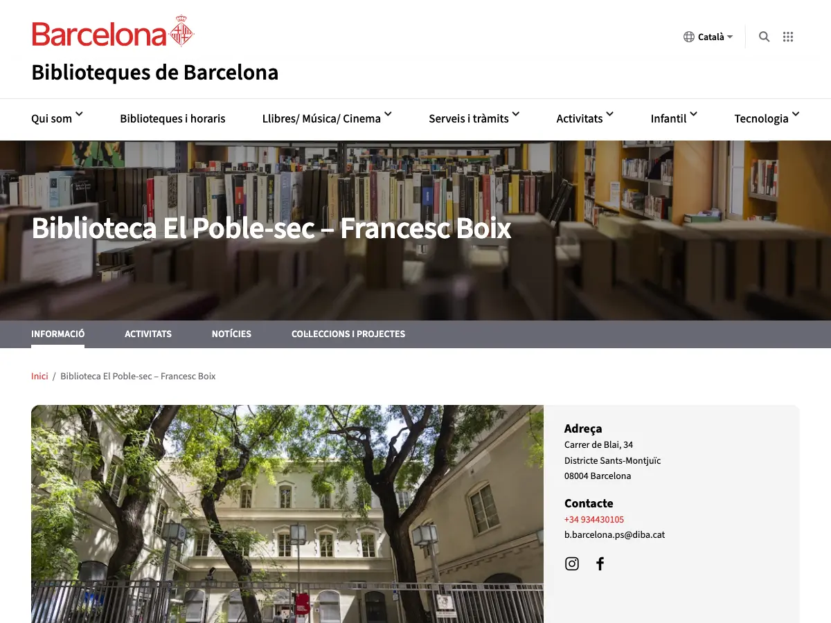 Biblioteca Poble Sec-Francesc Boix's website