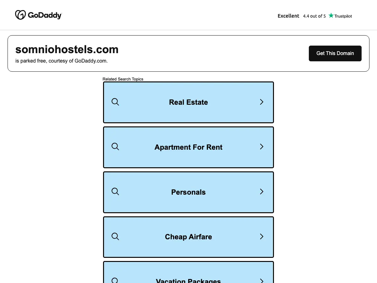 Somnio Hostels's website