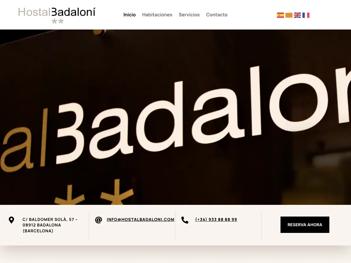 Hostal Badaloní's website