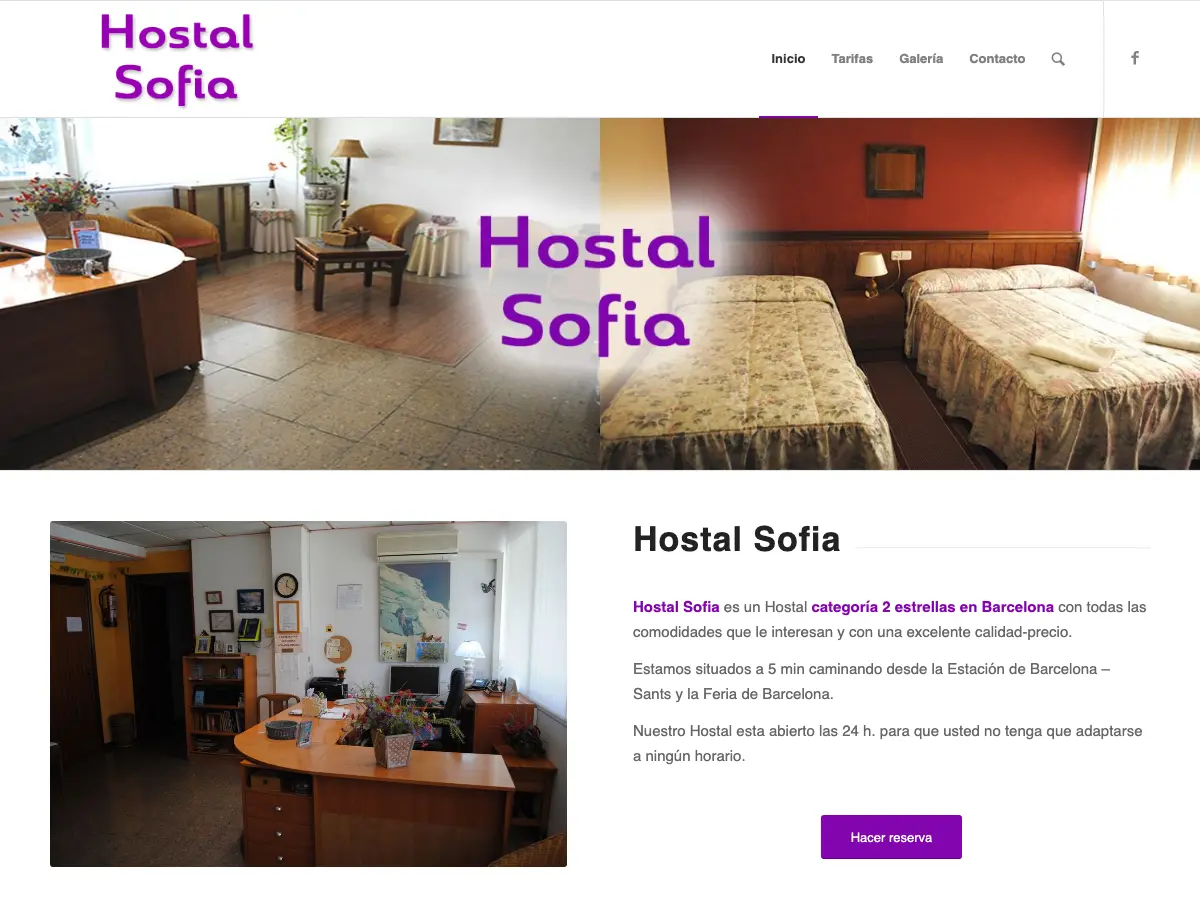 Hostal Sofia's website