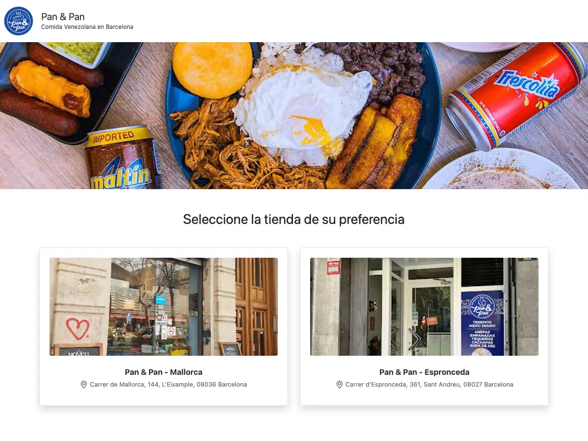 Pan y Pan's website