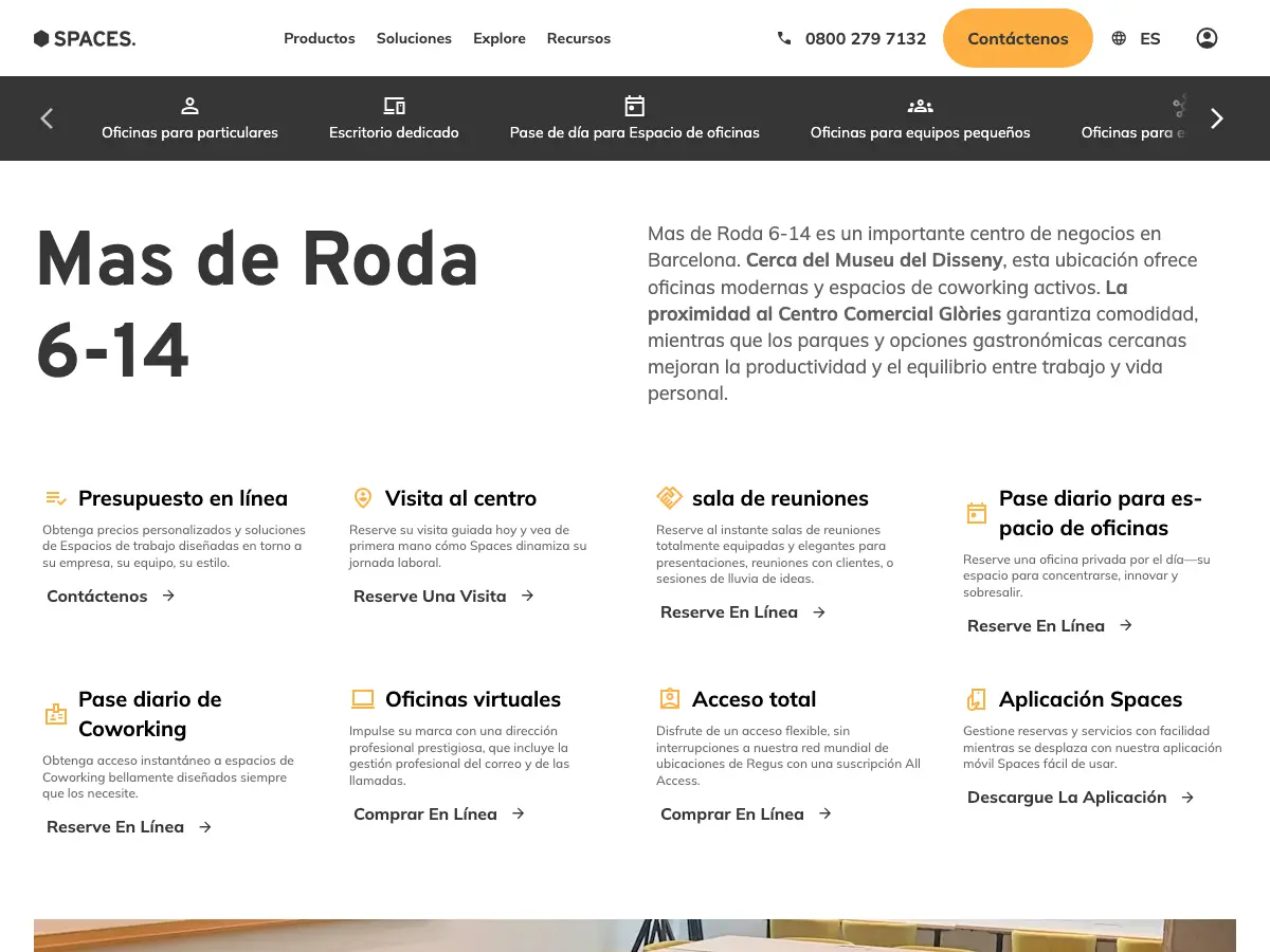 Spaces's website