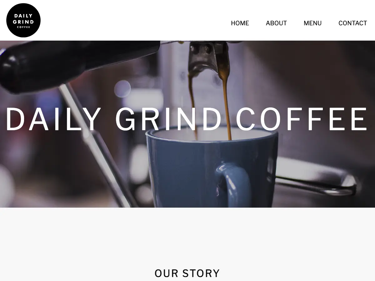 Daily Grind Coffee's website