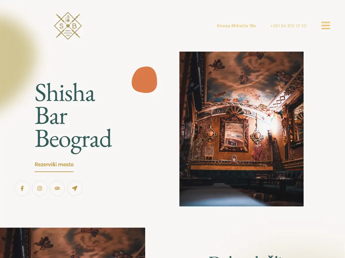 Shisha bar's website