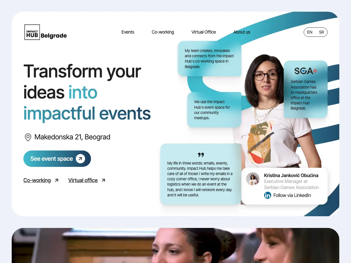 Impact Hub's website