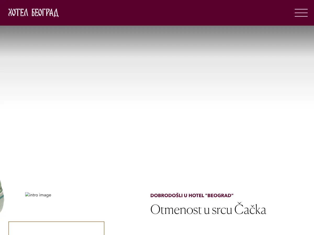 Hotel Beograd Café's website